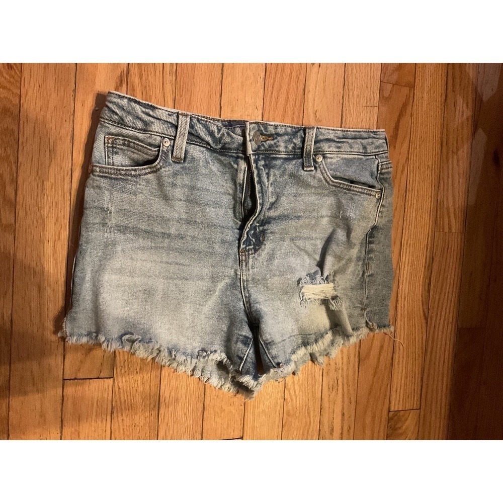 BCBGeneration Women's Light Wash High‎ Rise 4in Denim Shorts - 9/29 T49-11